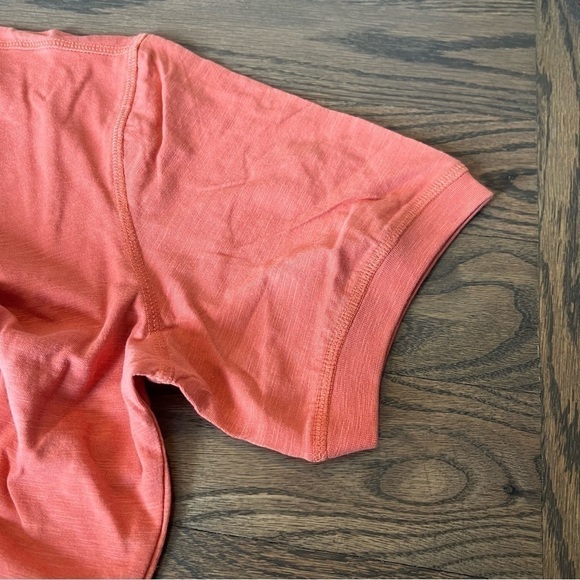 NWT Weatherproof 3 button short sleeve henley size medium cotton blend apricot - Picture 6 of 6